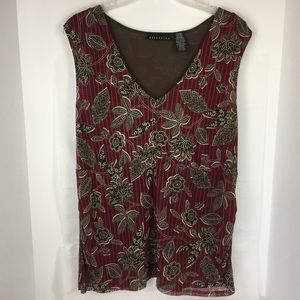 Attention Blouse Size XL Sleeveless Top New No Tag