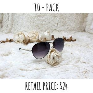 📦 10-PACK PURPLE-TINT AVIATORS SUNGLASSES