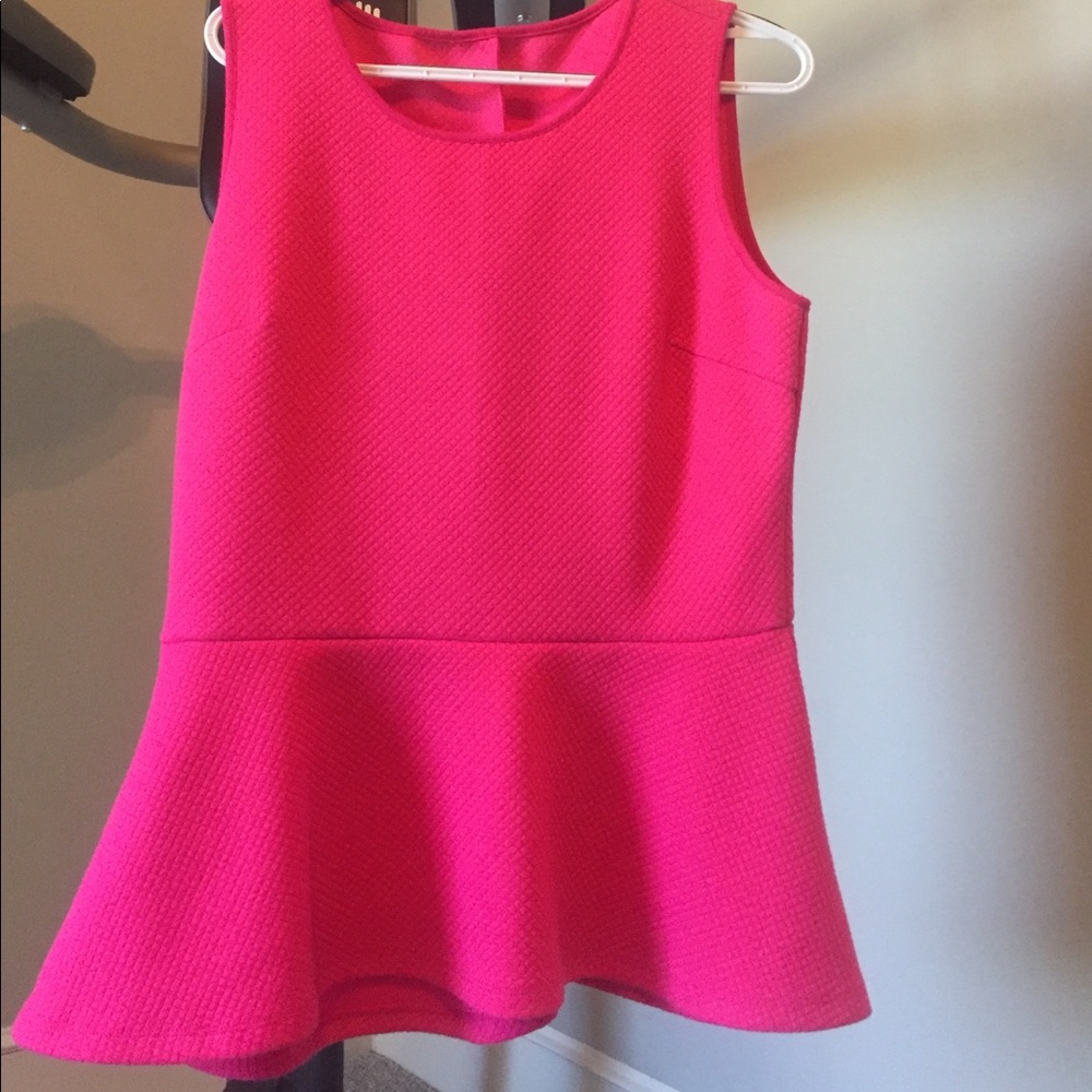Pink peplum top