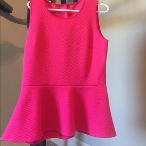 Pink peplum top