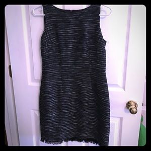 Size 6 Black Heathered Sleeveless Work Dress