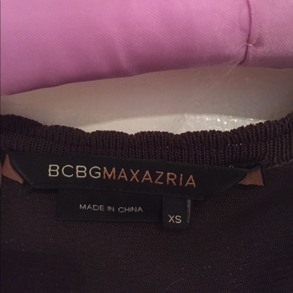 BCBG Brown silky wrap dress - Picture 2 of 3