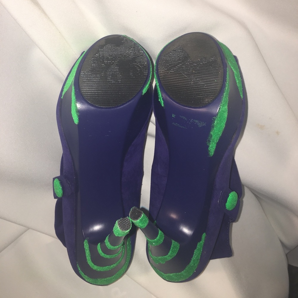 Custom One & Only Glitter Peep Toe Booties - image 6