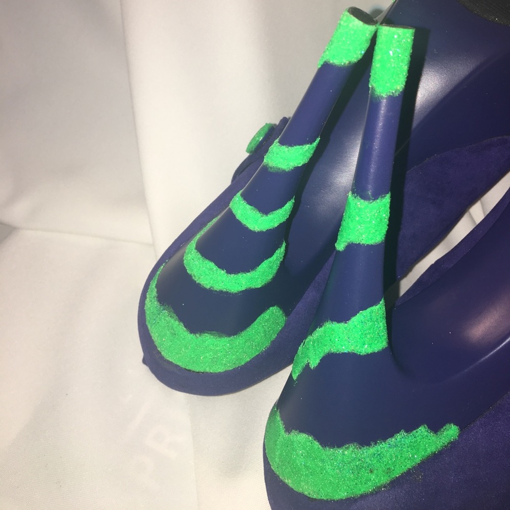 Custom One & Only Glitter Peep Toe Booties - image 7