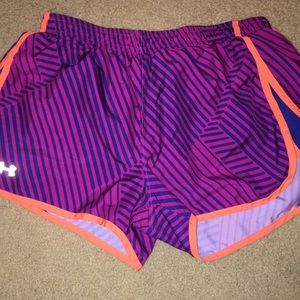Pink/Blue Striped Under Armour Shorts