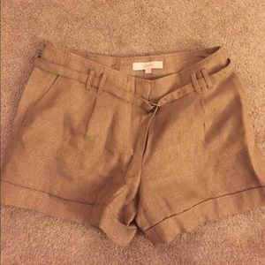 LOFT Gold Shorts, size 6