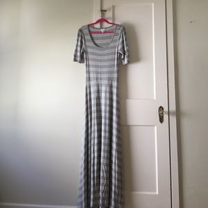 XS gray with white stripes Lularoe Ana dress