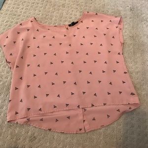 Cropped Aztec top with buttons on the back