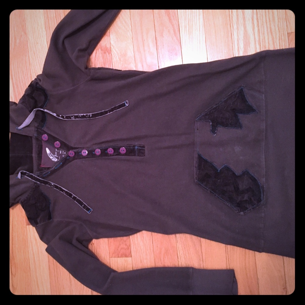 Free People patterned hoodie