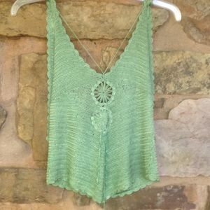 Bebe Crocheted Halter Top