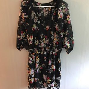 Express floral print dress size L