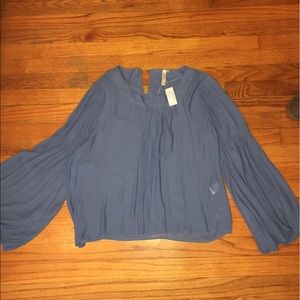 Sheer blue top