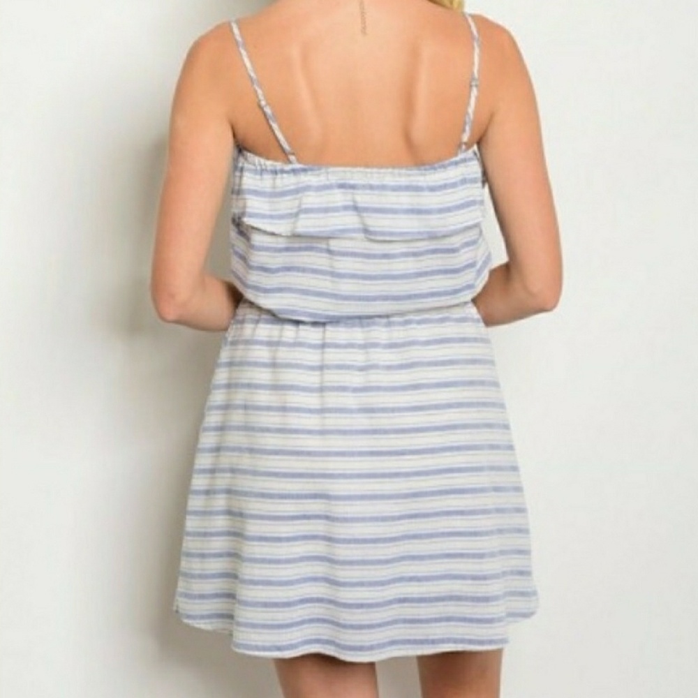 Striped Dress - Ruffled "Take Me Sailing" - Picture 4 of 8