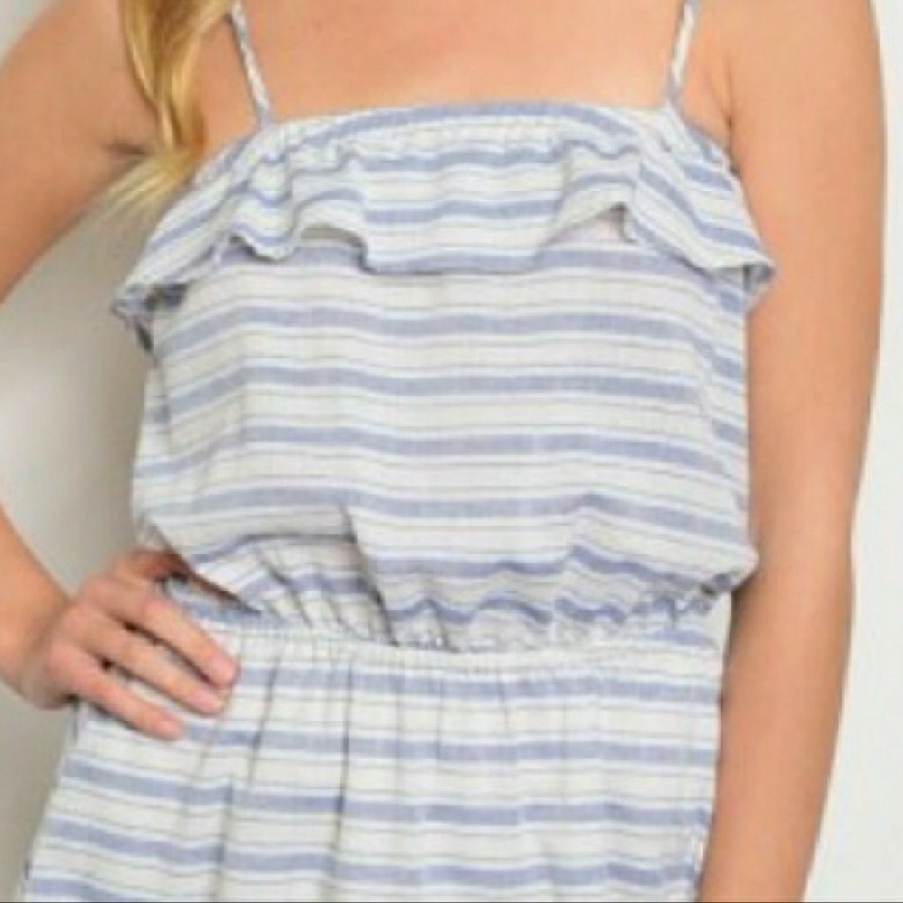 Striped Dress - Ruffled "Take Me Sailing" - Picture 6 of 8