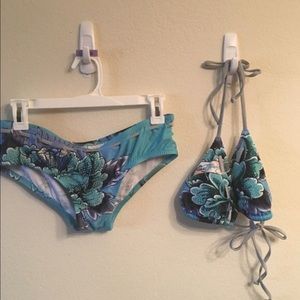 Ed Hardy bikini with rhinestones size medium