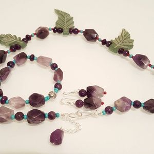 SOLD Set of Necklace,Bracelet & Earrings Sterling