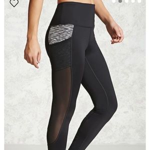 FOREVER 21 ACTIVE MESH PANEL LEGGINGS
