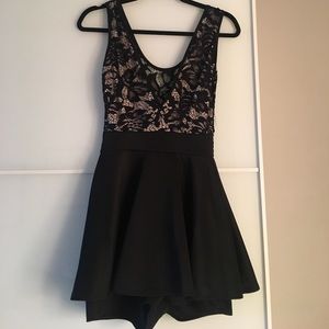 Cute black lace Romper