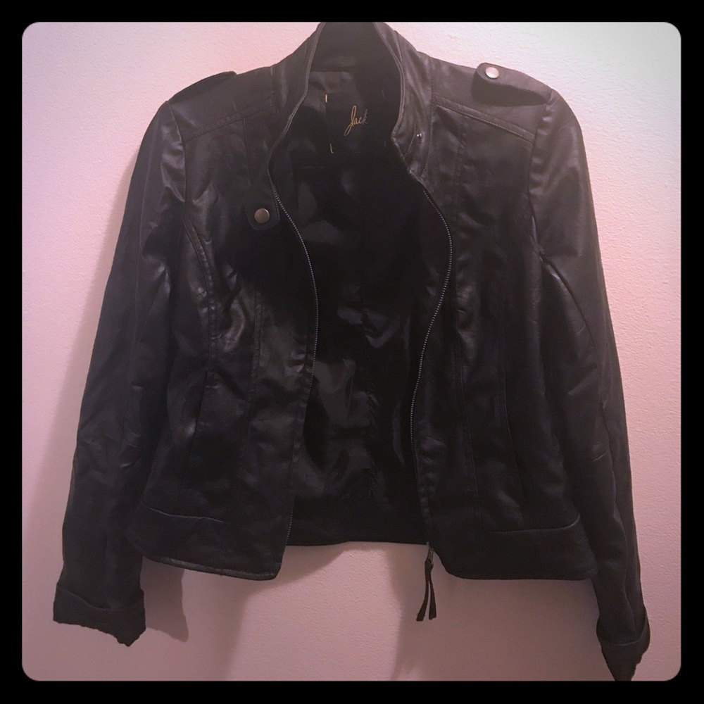 Jack BB Dakota vegan leather moto jacket S