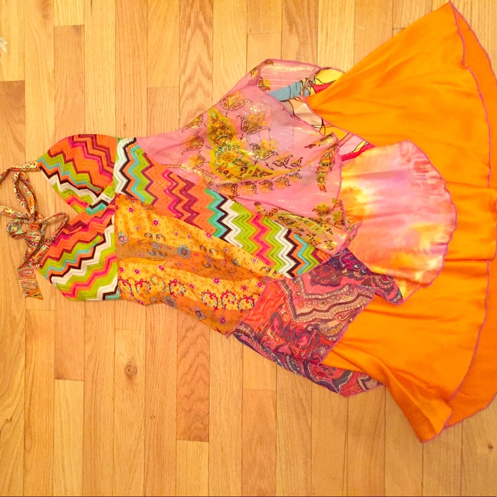 Ginger Java colorful print silk dress