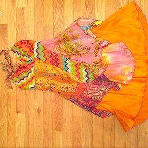 Ginger Java colorful print silk dress