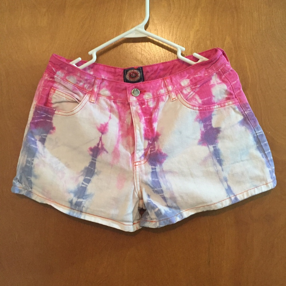Paris Blues, tie dyed denim shorts, size 11