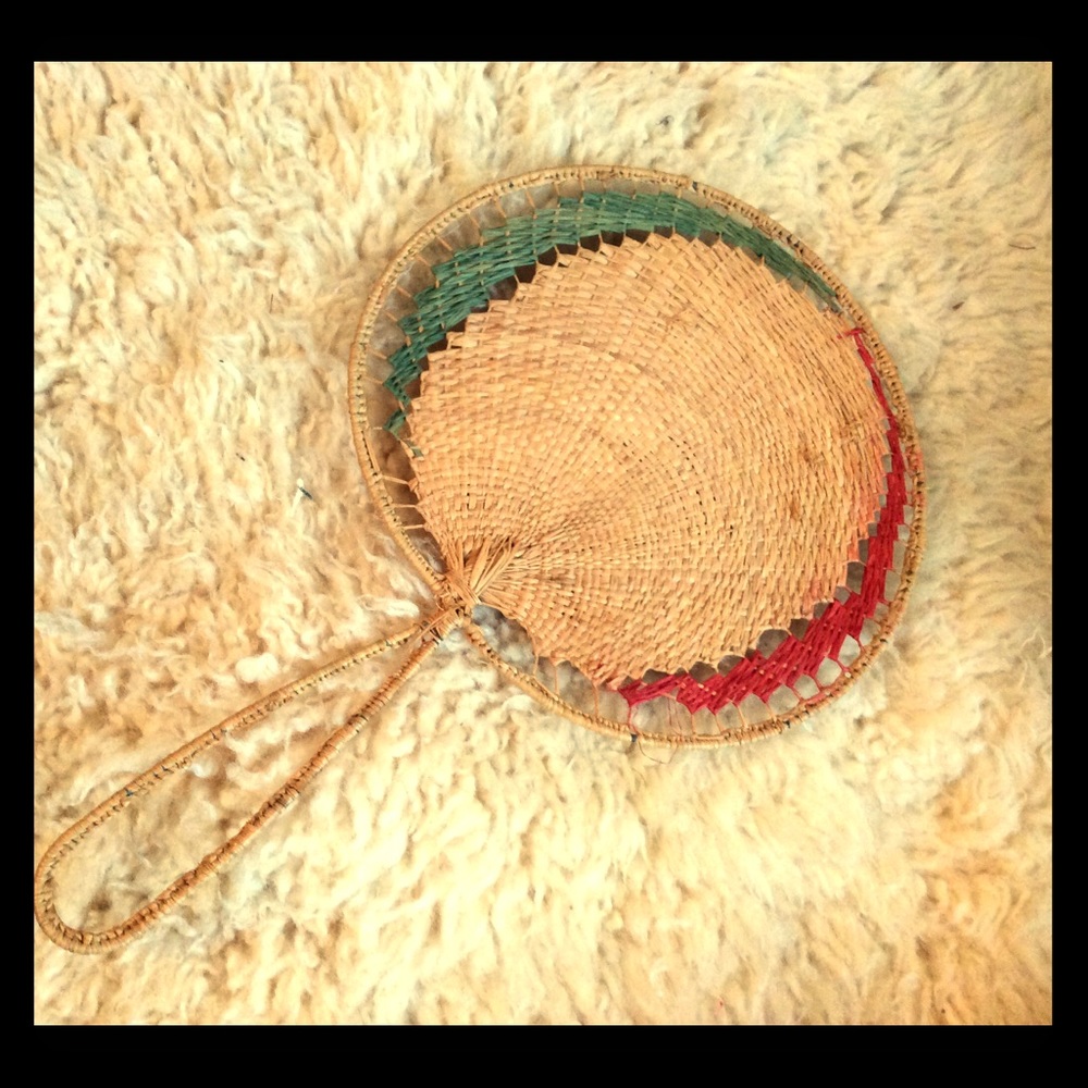 1920s Woven Hand Fan - Still Works!