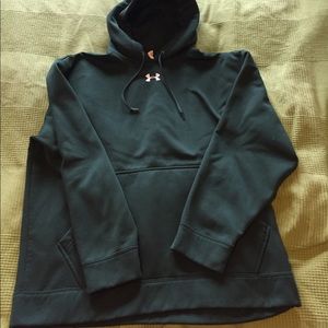 Green under armour hoodie sweatshirt Large