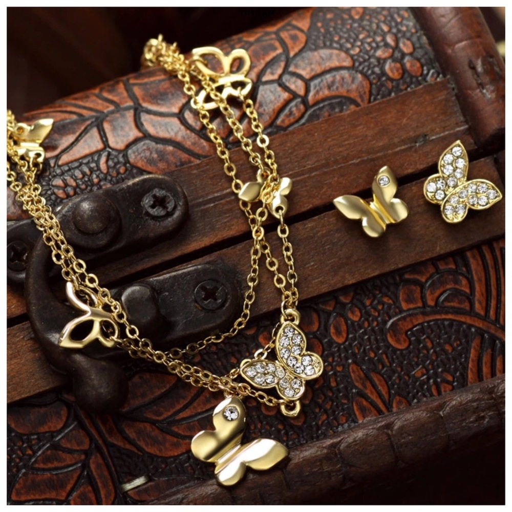 Swarovski Crystals Layered Butterfly Set S13 - Picture 4 of 5