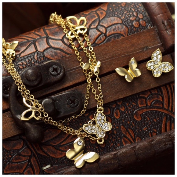 Swarovski Crystals Layered Butterfly Set S13 - Picture 4 of 5