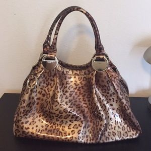 Omnia Crystal leopard print purse