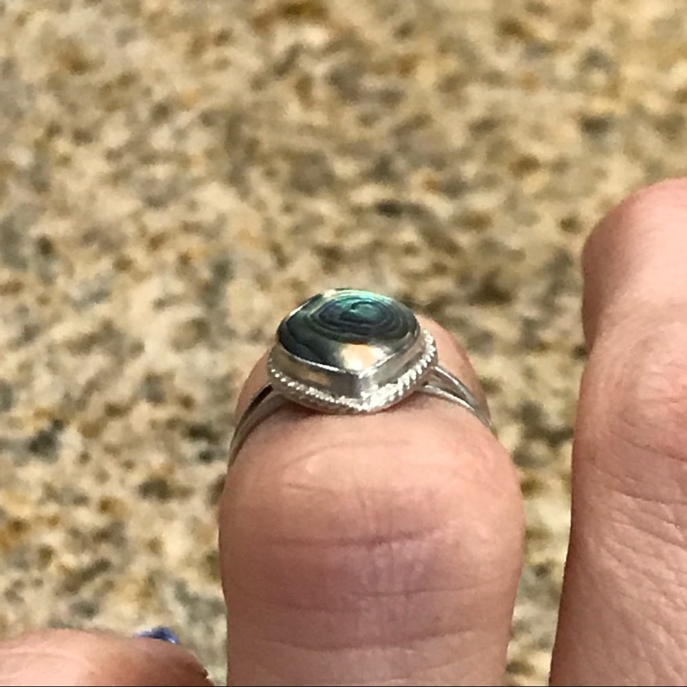 Abalone Braided Sterling Silver Ring - image 4
