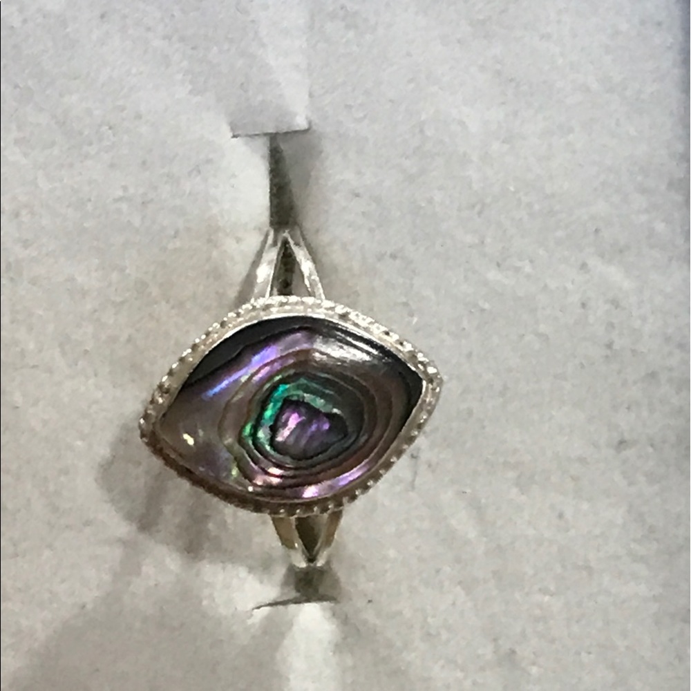Abalone Braided Sterling Silver Ring - image 5