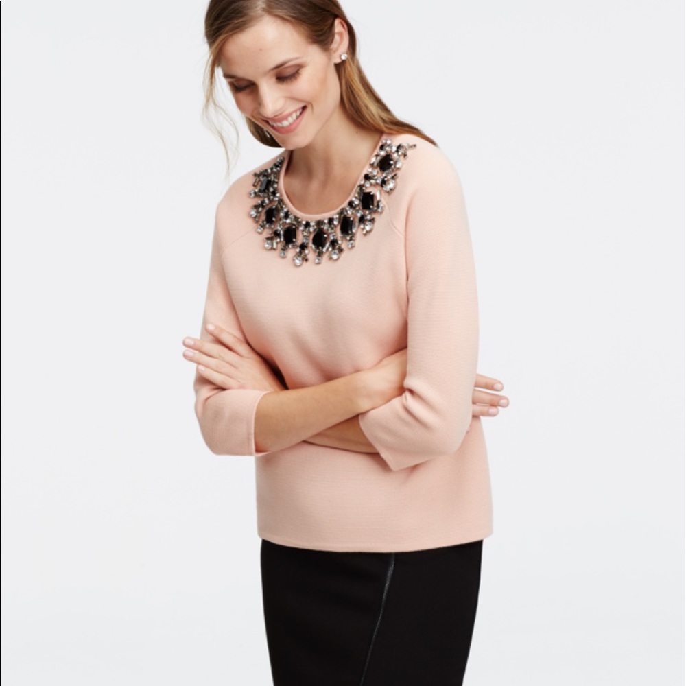 Embellished Neck Sweater