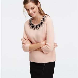 Embellished Neck Sweater