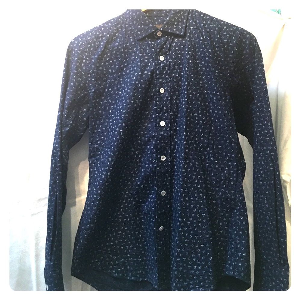 Trumaker Japanese Indigo Dyed Button Up Shirt.