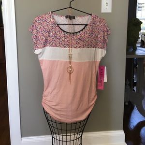 Maternity Top with Necklace. Size Small NWT