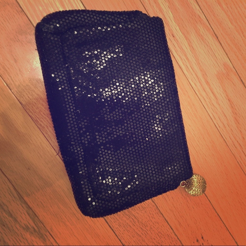Vintage sequin black clutch