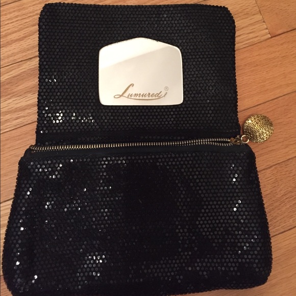 Vintage sequin black clutch - Picture 2 of 2
