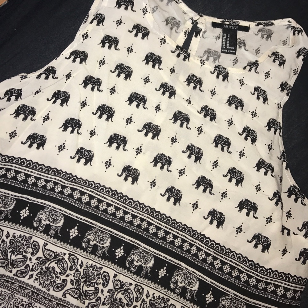 Elephant flowy top