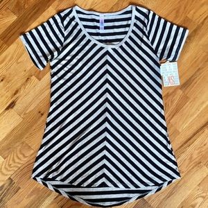 LuLaRoe Classic T XS - chevron/stripes HTF Colors