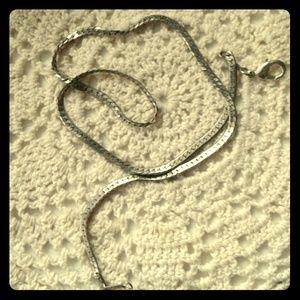Vintage silver Russian "snake" 18" necklace