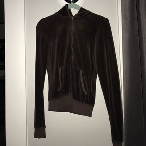 juicy couture brown velour sweatshirt
