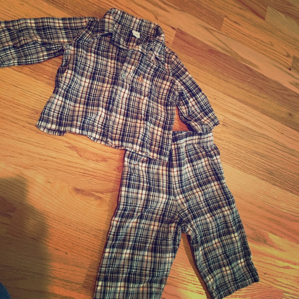 Gap checked baby pyjamas