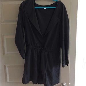 Loft Black Button Up Romper