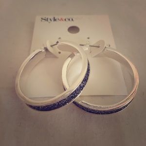 Style and Co. Silver Glitter Earrings & Bracelets