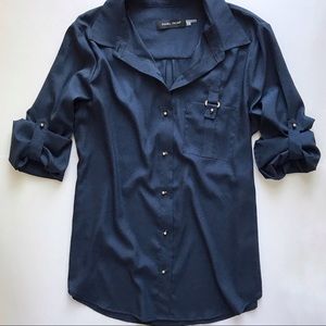 Long Sleeve Roll-up Blouse/ Shirt