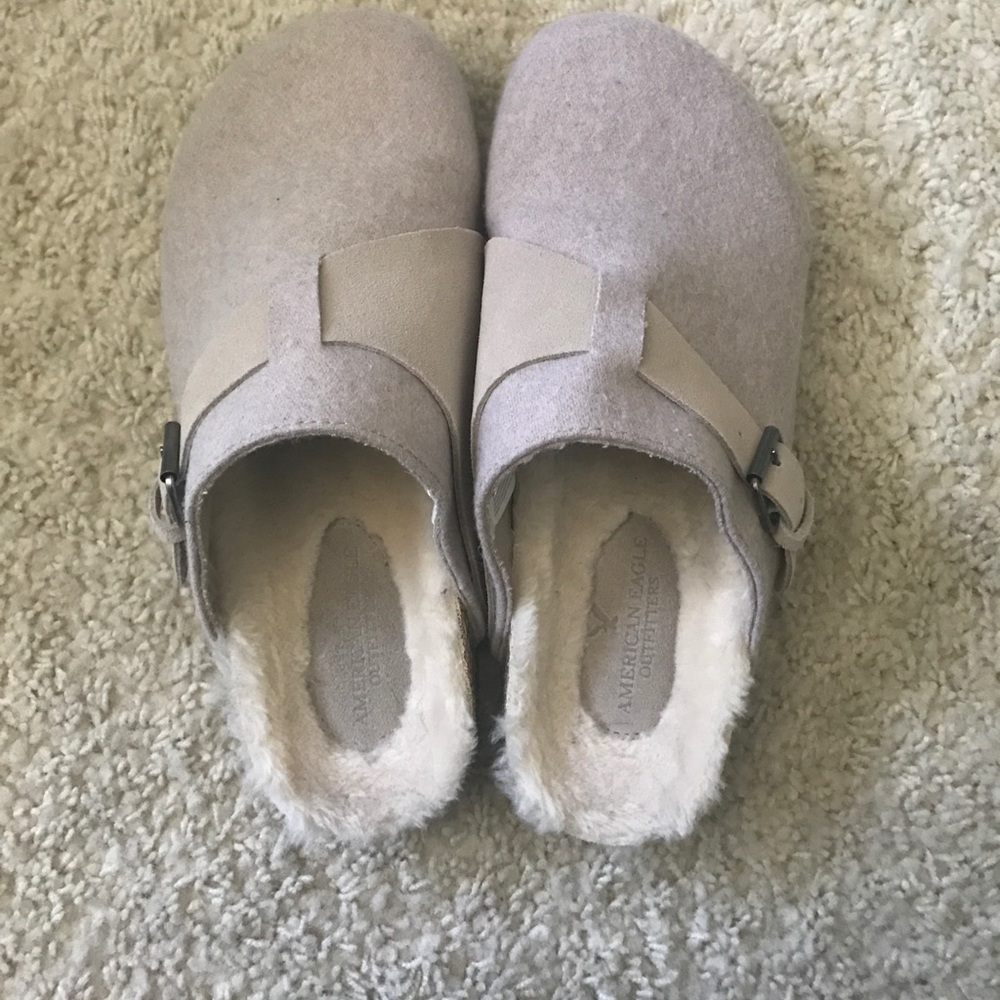 American Eagle Outfitters- "fur" lined clogs.