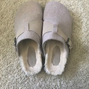 American Eagle Outfitters- "fur" lined clogs.
