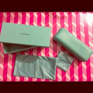 Tiffany& Co. Glasses Case, Box, Cloth and Pouch.